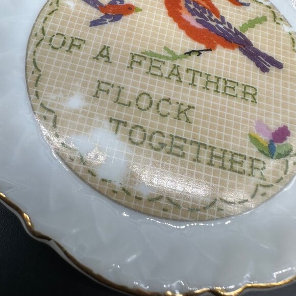 Vintage Coaster Set Cross Stitch Look Kitschy Proverbs 50s Ardalt Japan Cottage - Picture 6 of 11